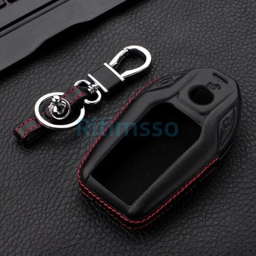 Leather Car Key Case Cover For BMW 5 6 7 Series GT 2016-2020 I8 G30 X3 X4 X5 I8 Display Key keychain