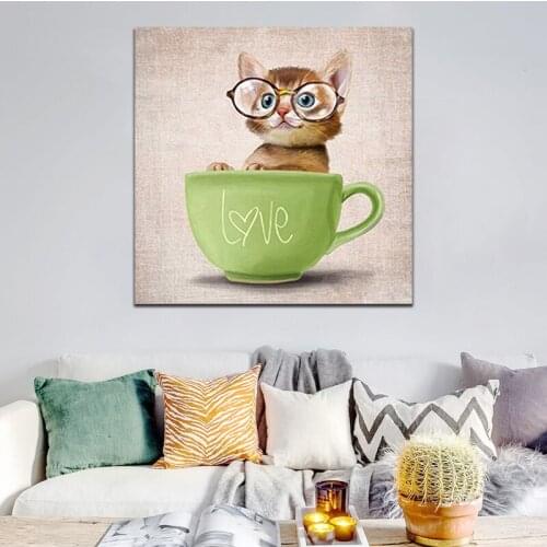 DIY colorings pictures by numbers with cat picture drawing Relief painting by numbers framed Home