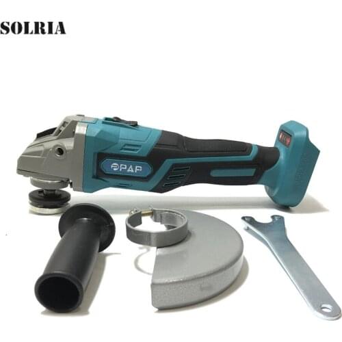 18V 125MM Electric Rechargeable Brushless Cordless Impact Angle Grinder Polisher with LED Light Cutting Machine Home Power Tools