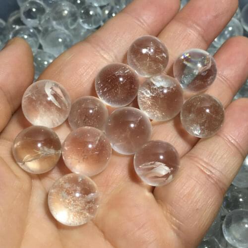 Natural white stone crystal ball healing