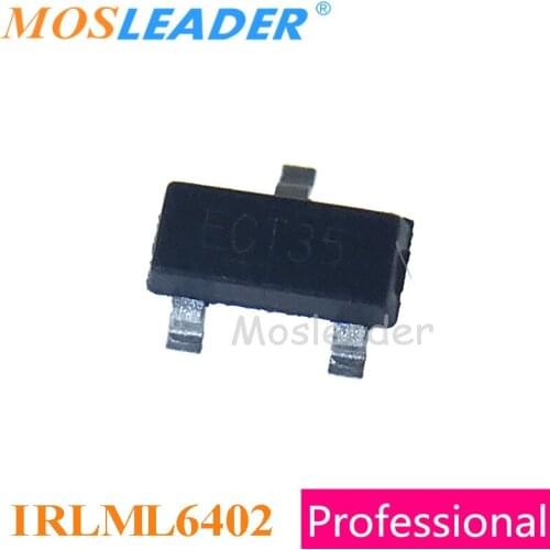 Mosleader IRLML6402 SOT23 3000PCS 20V P-Channel Rds=65mR 100mR IRLML6402TRPBF IRLML6402TR IRLML6402PBF Chinese High quality