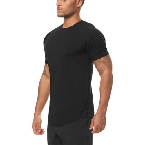 Running Shirt Men Compression Tight T-Shirt Gym Clothing Summer Fashion Tops Tees Solid Quick Dry Bodybuilding Fitness Tshirt