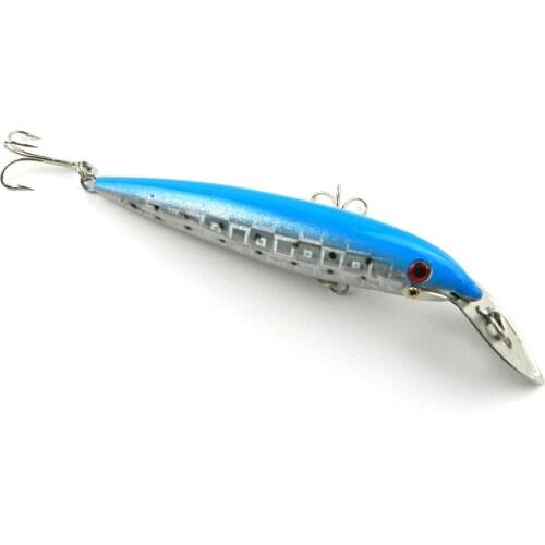 1pcs Metal Mouth Minnow Lure Diving Crankbait Hard Plastic Swimbait Sinking Deep Diving Swim Bait Fishing Wobblers 14cm 16.2g