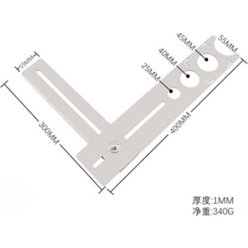 Multi-purpose Universal Hole Stainless Steel Tile Hole Locator Opening Convenient Tool Can Adjust Artifact
