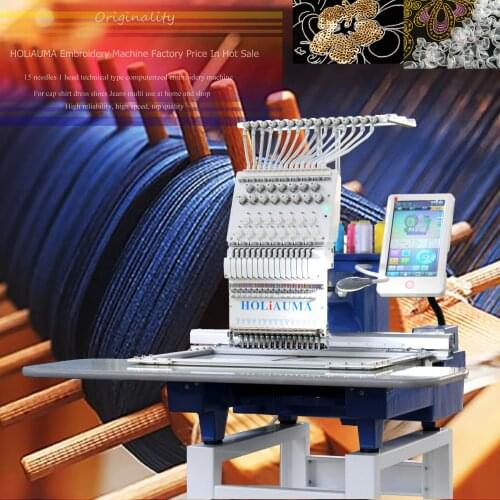 Similar wiht tajima single head 15 needle computerized cap embroidery machine used for cap Tshirt shoes