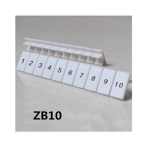 ZB10 Din Rail Terminal Blocks Maker Strips with Numbers Printed, Suit UK10N UK16N UK35 free shipping