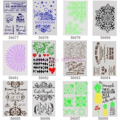 1000pcs/lot 21*29.5cm DIY Craft Layering Stencils For Walls Painting Scrapbooking Album Decor Embossing Paper Card Template