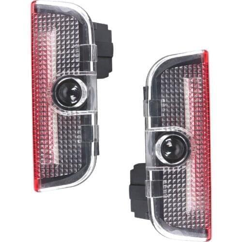 2X LED Car Door Logo Projector Ghost Shadow Light Accessories For Skoda Superb 2009 2010 2011 2012 2013 2014 2015 2016 2017 2018