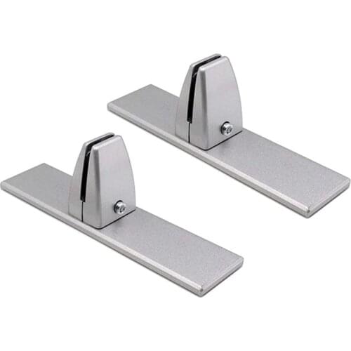 2Pcs Desk Screen Baffle Fixed Clamp Desktop Partition Support Bracket Shelf Clip Aluminium Alloy Table Board Clamp