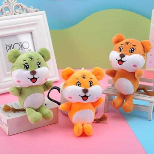 2022 Year of Tiger Mascot Doll Baby Children Toy Plush Key Ring Soft Pendant Children Gift Clothing Accessories New years Gifts