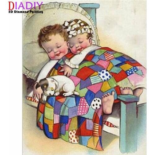 5D Baby Diamond Painting Full Drill Square/Round Child Cross Stitch Diamond Art Bead Embroidery Kits Wall Decor Handwork Gift