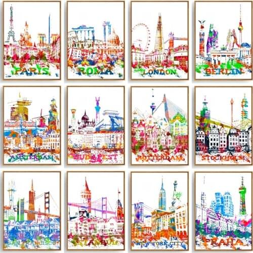 Amsterdam Rotterdam City Diamond Painting Mosaic Rhinestone 5D DIY Europe Scenery Landscape Diamond Embroidery Home Decor Art