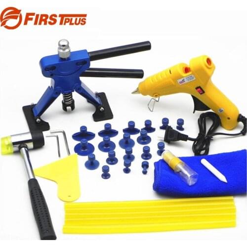 Auto Body Paintless Dent Removal Tools Kit Glue Gun Dent Lifter Bridge Puller Set For Car Hail Damage And Door Dings Repair