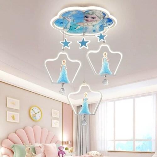 ChildrenS Room Led Chandelier Boys And Girls Princess Bedroom Lamp Nordic Creative Cartoon Modern Simple Warm Eye Lighting