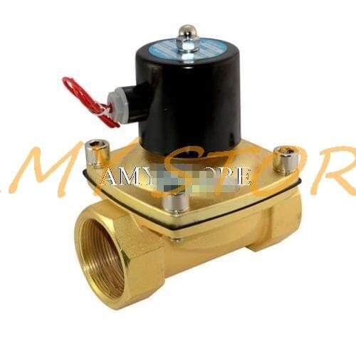 2W500-50 Solenoid Valve BSP 2" DC12V DC24V 24VAC AC110V AC220V AC380V Direct Water Air Oil Gas Normally Closed Electric 2W