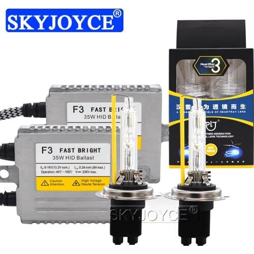 SKYJOYCE DLT F3 Fast Bright Xenon Kit AC Ballast Blocks Ignition H1 H7 H11 HB3 D2H HeartRay Car Light Bulb HID Conversion Kit