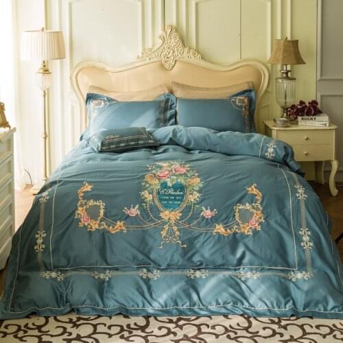 Egyptian Cotton Bedsheet set Quilt/Duvet cover Bed set Pillowcase Oriental Embroidery Luxury Bedding set Queen King size 4Pieces
