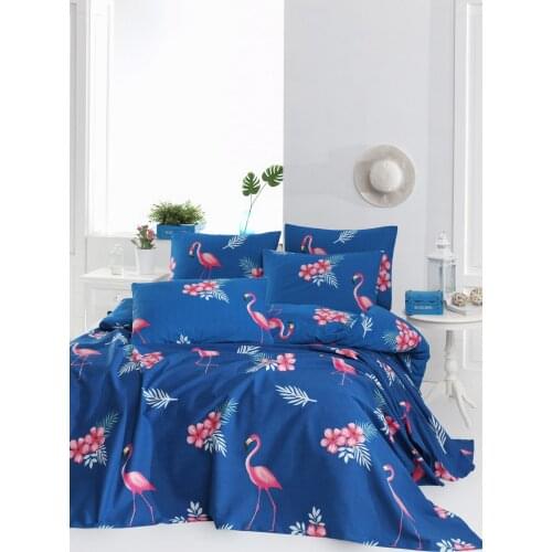 2021 PIQUE Set Turkish Cotton With Pillowcase Bedspread Sets Bed Linen Sheet Modern For Summer Full Size Duvet Cover Blue