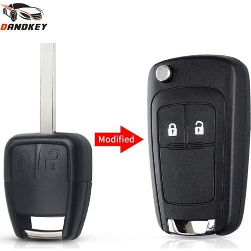 Dandkey Replacement Key Shell For Chevrolet Epica Lova 2 Buttons Flip Folding Modified Remote Car Key Case HU100 Blade key shell