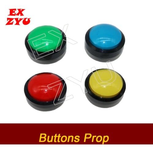 Colorful Plastic Button Prop Escape Room Game Press the buttons to escape the chamber room