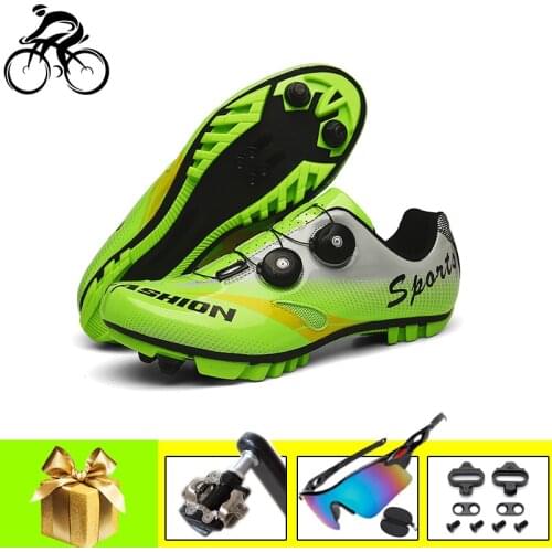 Women SPD Triathlon Race Cycling Shoes Men MTB Mountain Cleats Dirt Biking Sneakers Breathable self-locking Male Bicycle Shoe