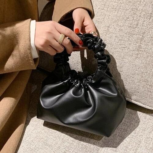Small Brand Designer PU Leather Crossbody Bags for Women 2021 Simple Totes Shoulder Bag Lady Luxury black Handbags and Purses