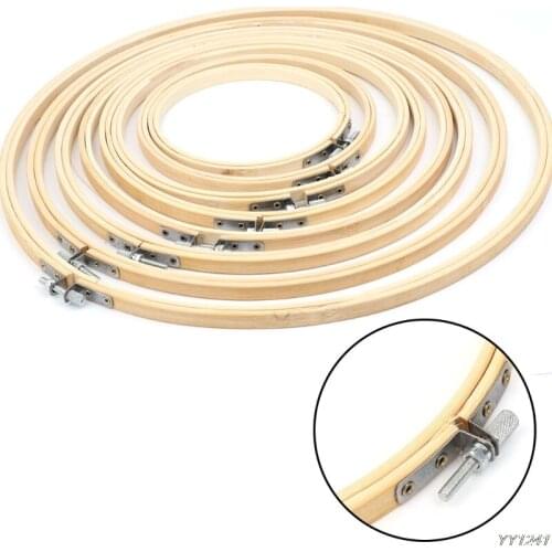 13/15/18/21/23/26/30/34cm Embroidery Hoops Frame Set Bamboo Wooden Embroidery Hoop Rings for DIY Cross Stitch Needle Craft Tools