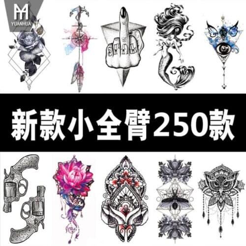 New dreamcatcher and feathers temporary tattoos waterproof sexy women body art color fake tattoo compass on shoulder arm T1796