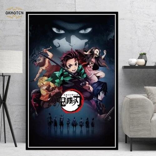 Japanese Anime Poster Cartoon Anime Canvas Painting Wall Art Decoration HD Print Anime Picture Modern Bedroom Home Decoration