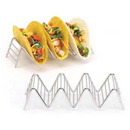 2021 Brand New Taco Holder Taco Stand Stainless Steel Rustproof Rack Bracket Tray Style for Baking Dishwasher