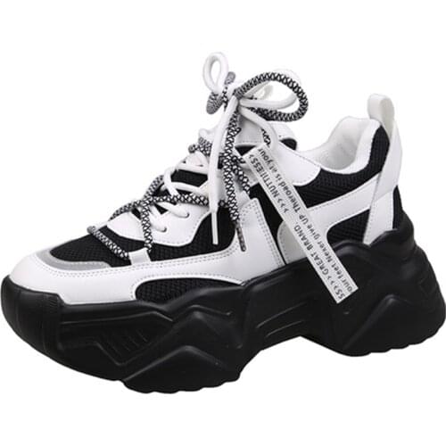 RASMEUP 2021 Spring Sneakers Women Vulcanize Shoes Chunky Sneakers Reflective Platform Shoes Woman Basket Femme Dad Shoes Tenis