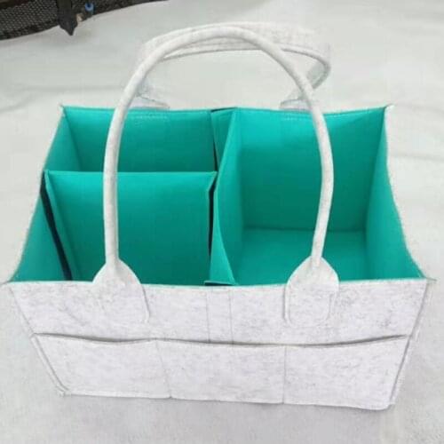 Felt Cloth Storage Bags Foldable Baby Luiertas Mummie Moederschap Zak Desket Organiser Toys Storage Basket Car Organizer