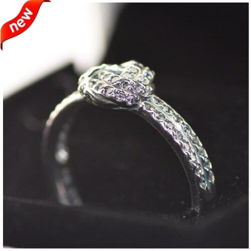 Sparkling Love Knot Rings 100% 925 Sterling Silver Fine Jewelry Free Shipping