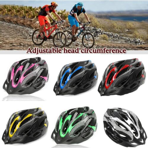 New Bicycle Helmets Adults Mountain Road Bike Integrally Molded Cycling Adjustable Bike Cap Sports Safety 6 Colors