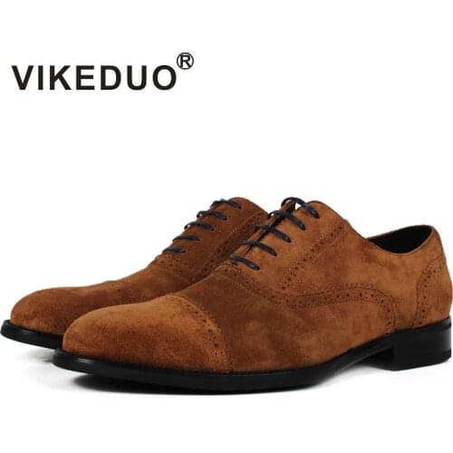 Vikeduo 2020 Handmade Vintage Retro Designer Luxury Fashion Dance Party Casual Male Dress Shoe Genuine Leather Men Oxford Shoes