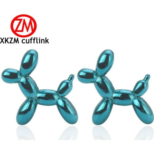 High Quality French animal Style blue dog Cufflinks For Mens Shirt Brand suit Cuff Buttons Top sale Cuff Links Jewelry