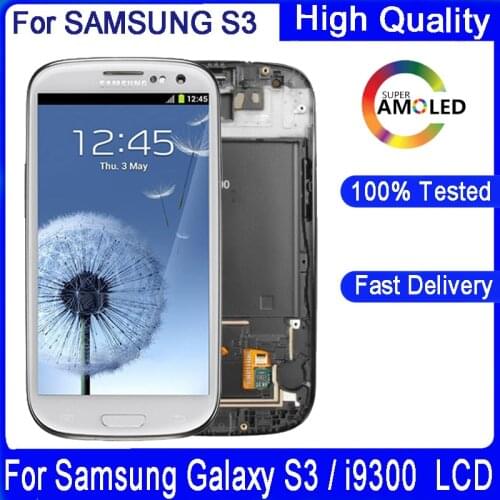 Original 4.8" LCD For Samsung Galaxy S3 LCD i9300 i9300i i9301 i9305 i747 LCD Display Touch Screen Digitizer Assembly