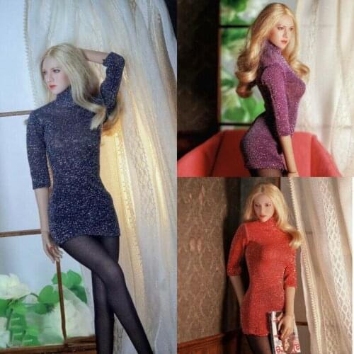 1/6 Scale Female Soldier Sparkling Dress Model for 12" Action Figure Doll