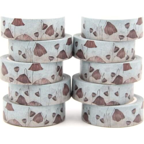 10PCS/lot 15MM*10M Solar Term Winter Frost washi tape Masking Tapes Decorative Stickers DIY Stationery School Supply
