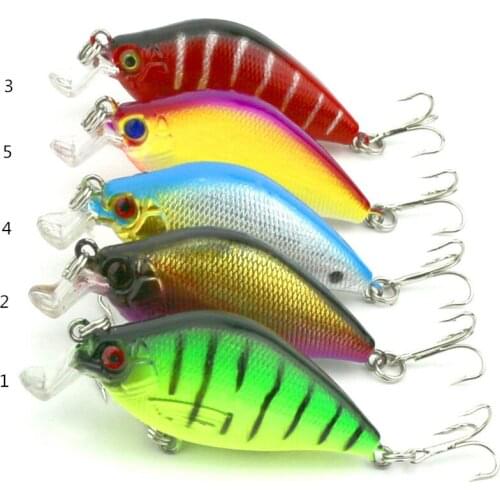 10pcs/lot The new fish bait culter perch 6.5cm plastic fishing lures bionic rock hard bait trade bait