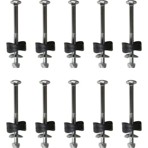 10PCS Trampoline Jumping Bed Carriage Screw Nut Screw Square Head Trampoline Screws Galvanized Steel Screw Jump Bed Stability