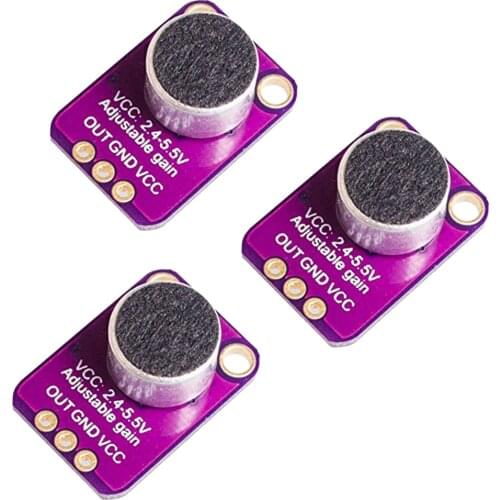 3 Pieces MAX4466 Electret Microphone Amplifier Adjustable Gain for