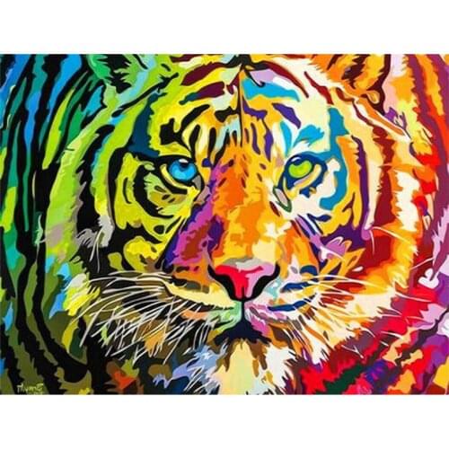 Diamond Embroidery Tiger Handicrafts Rhinestone Art Full Round With AB Drill Diamond Painting Kits Animal Mosaic Home Decor Gift