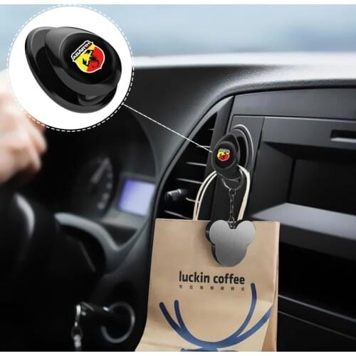 Car Hooks USB Cable Headphone Keychain Trunk Bag Invisible Hanger Fastener Clip for fiat abarth 2010-2021 Car styling