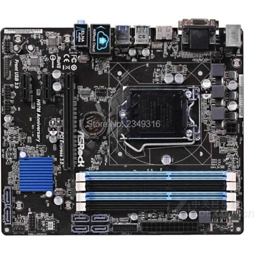 Used original slot LGA1150 H97 motherboard for ASRock H97M Anniversary desktop board USB3.0 SATA3 DDR3