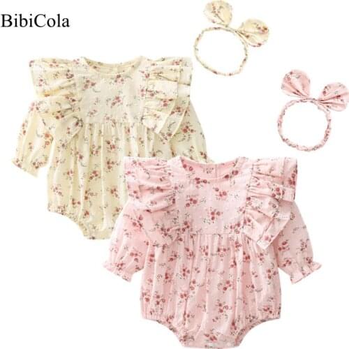 Боди с длинным рукавом для малышек BibiCola China At AliExpress