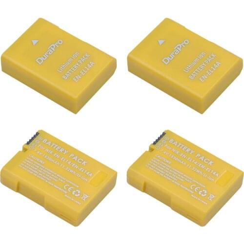 4 x 1350mAH EN-EL14a EN-EL14 EL14 Camrea Battery Replacement for Nikon D5600,D5500,D5300,D5200,D5100,D3200,D3300,P7800,P7700