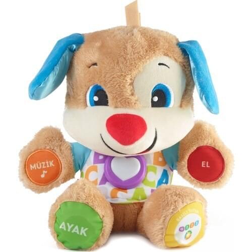 Fisher-Price Eğlen & Öğren According To Age Development Educational Köpekçik (Turkish) Voice, Illuminated Playmate, blue FPN79