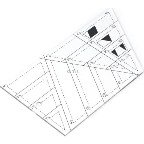 Shape Measure Trapezoid Quilts Plastic Ruler DIY Patchwork Sewing Tools