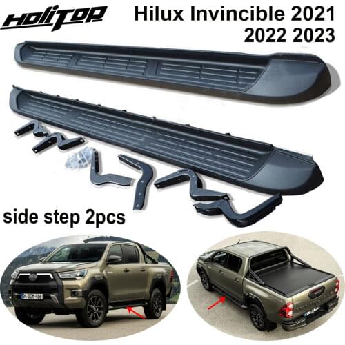 New arrival side step bar Running board for Toyota HiLux Invincible 2021 2022,original model,from famous manufacturer,recommend
